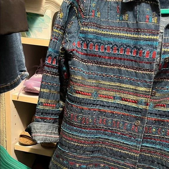 Chico's Blue Denim Jacket - Picture 5 of 6